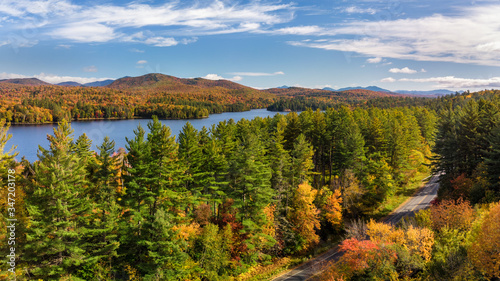 Autumn view of Rich Lake from Goodnow in the High Peaks Wilderness - New York - Adirondack