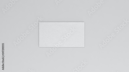 single 3d rendered textured white name card top view with clear background for creating mock-up © Hafez