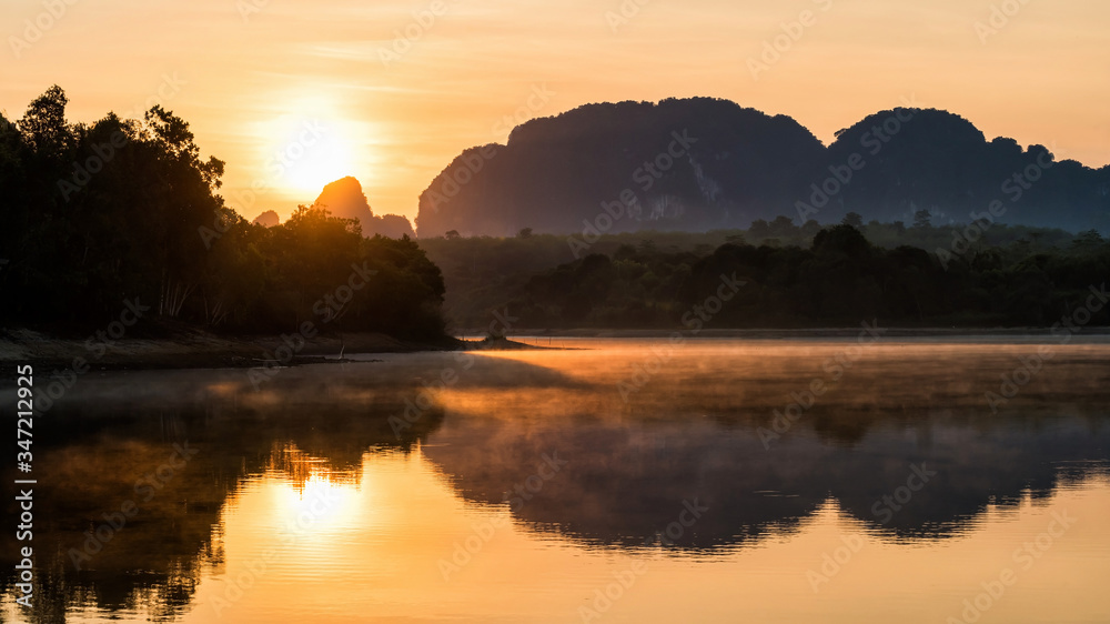 Nong Thale lake at sunrise, Krabi Nong Thale lake at sunrise, Krabi