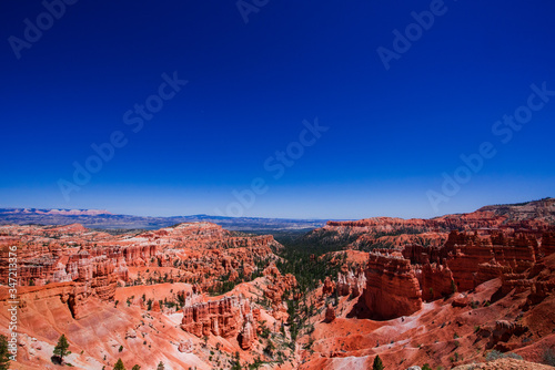Pine gulch in typical Bryce canyon red sandstone