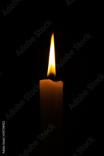 The perfect candle flame with black background