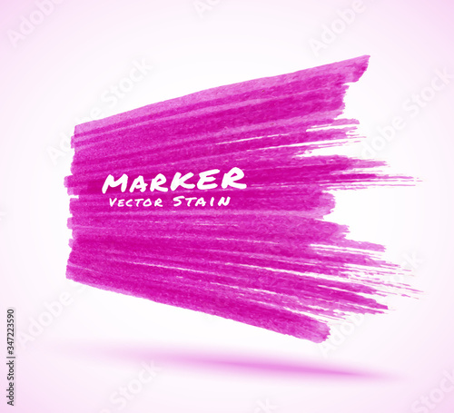 Wallpaper Mural Violet marker stroke stain texture background in perspective. Grunge textured sale banner. Vector logo illustration. Torontodigital.ca