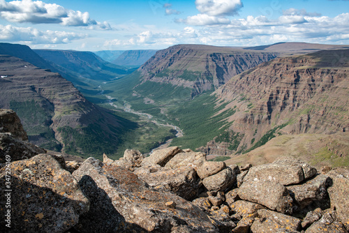 Foto Travel to the Putorana plateau in Siberia in Russia in the summer