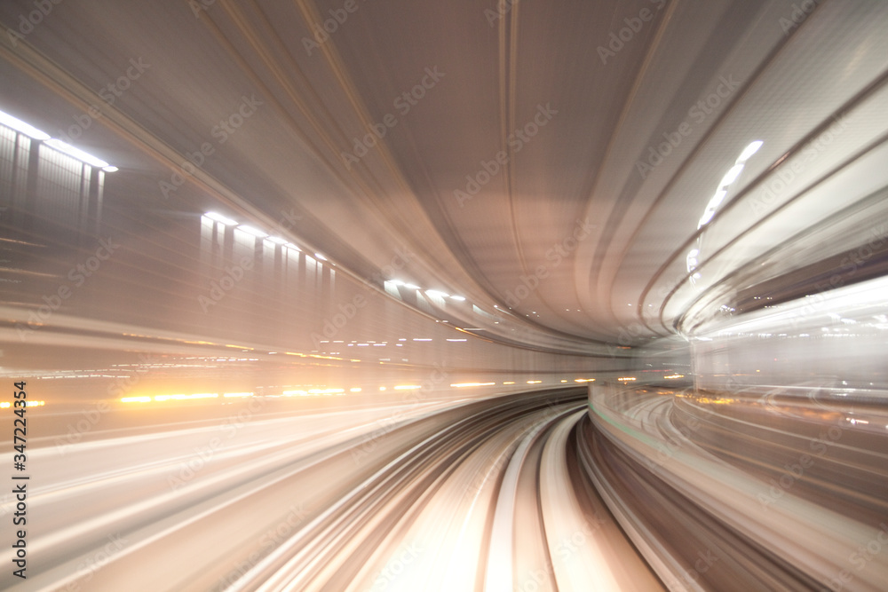 Fototapeta premium fast moving train
