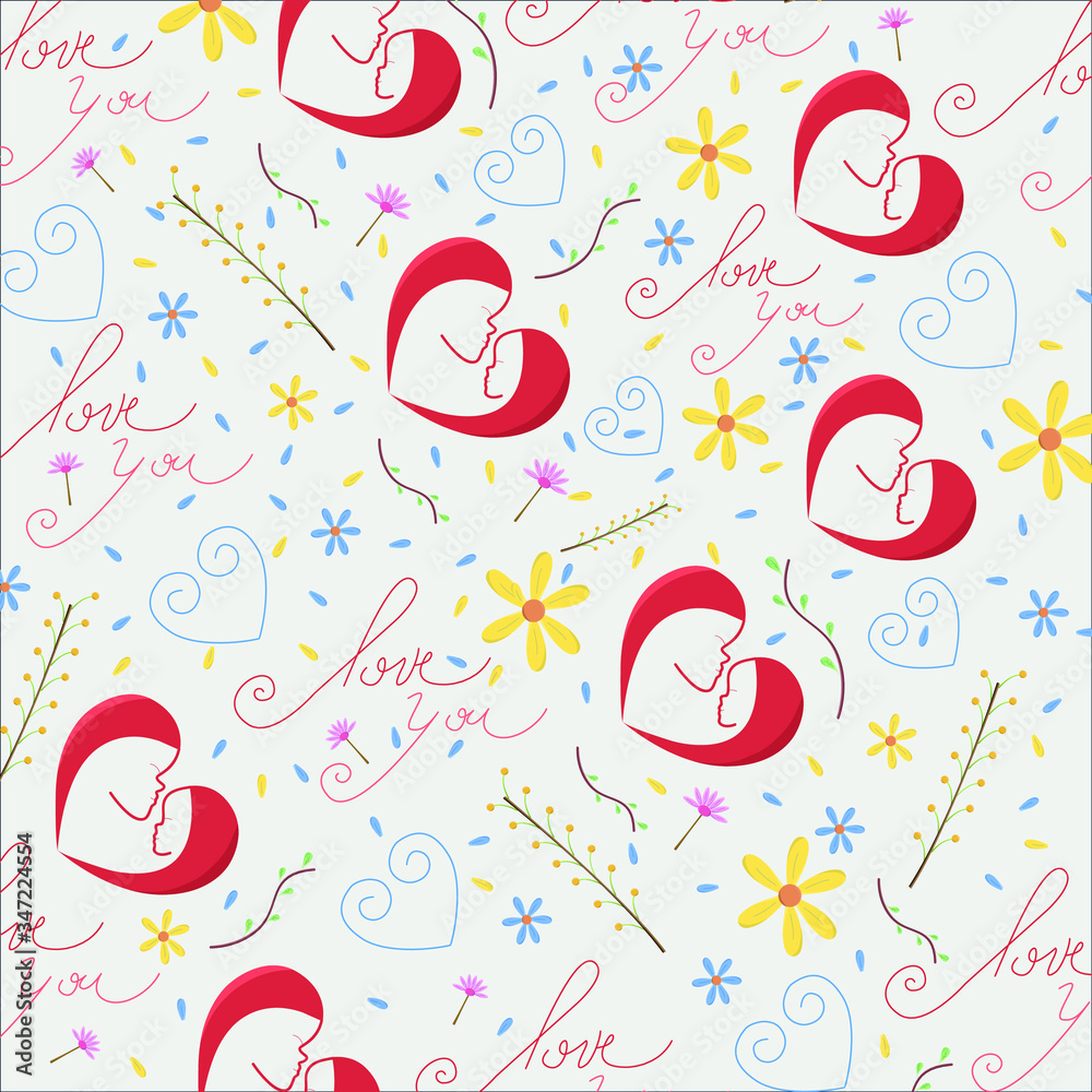 Flowery pattern commemorating Mother's Day Flowery pattern commemorating Mother's Day