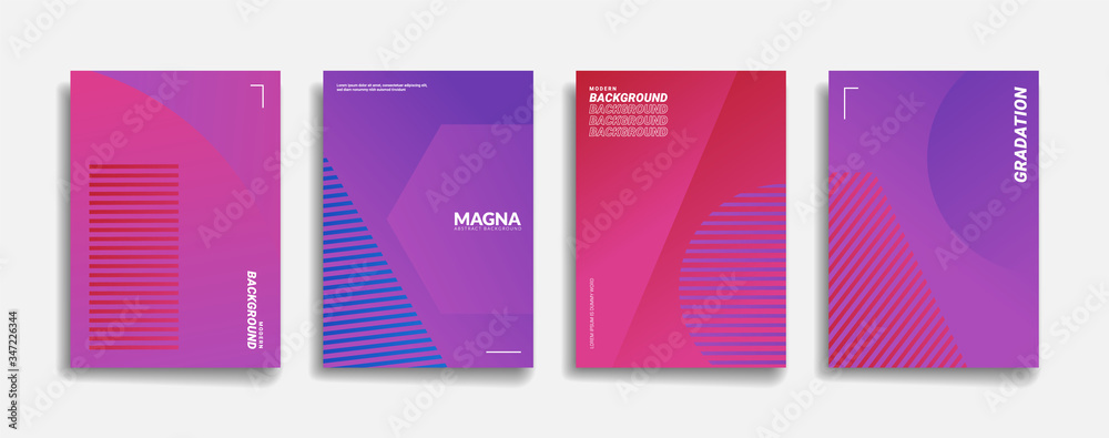 modern abstract background. simple dynamic shape design. minimal purple neon color abstract gradient banner template