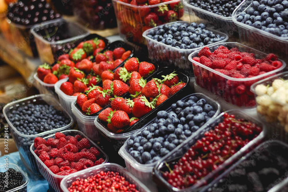 berries in a market
