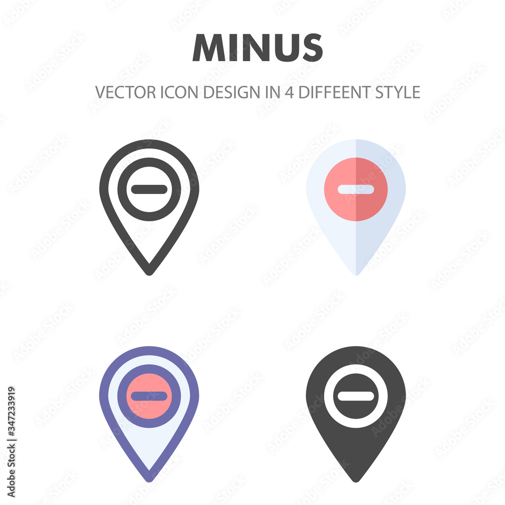 minus icon. for your web site design, logo, app, UI. Vector graphics illustration and editable stroke. EPS 10.