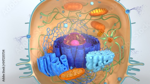 3d render. 3d illustration cell modell. 
