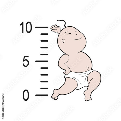 Design of baby growing illustration