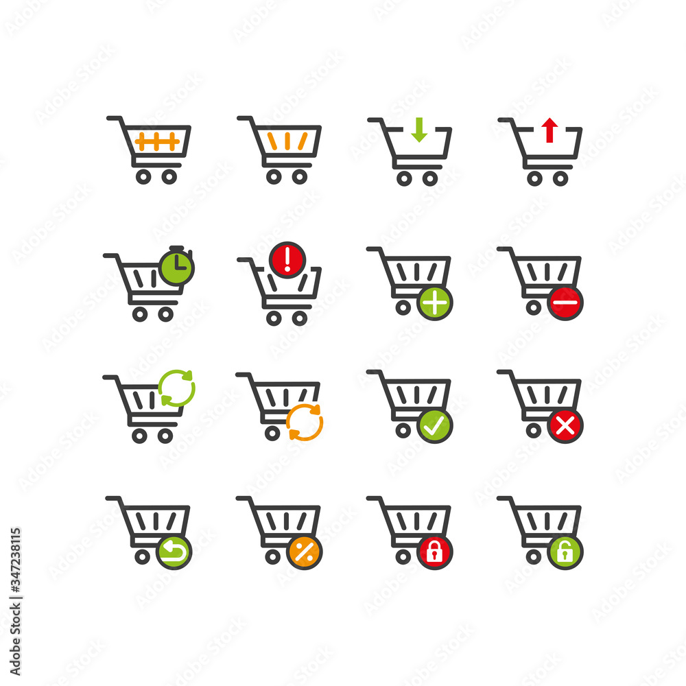 Set of shopping icons. Set of shopping icons.