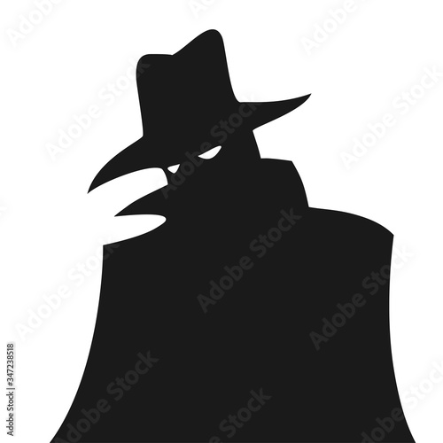 Creative design of mystery man illustraiton