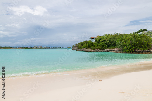 View of Emerald bay beach  Exuma  Bahamas .