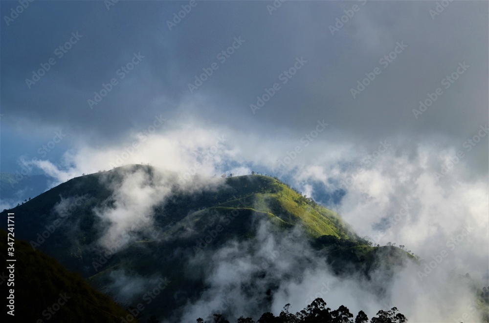 Fototapeta premium storm clouds over the mountains