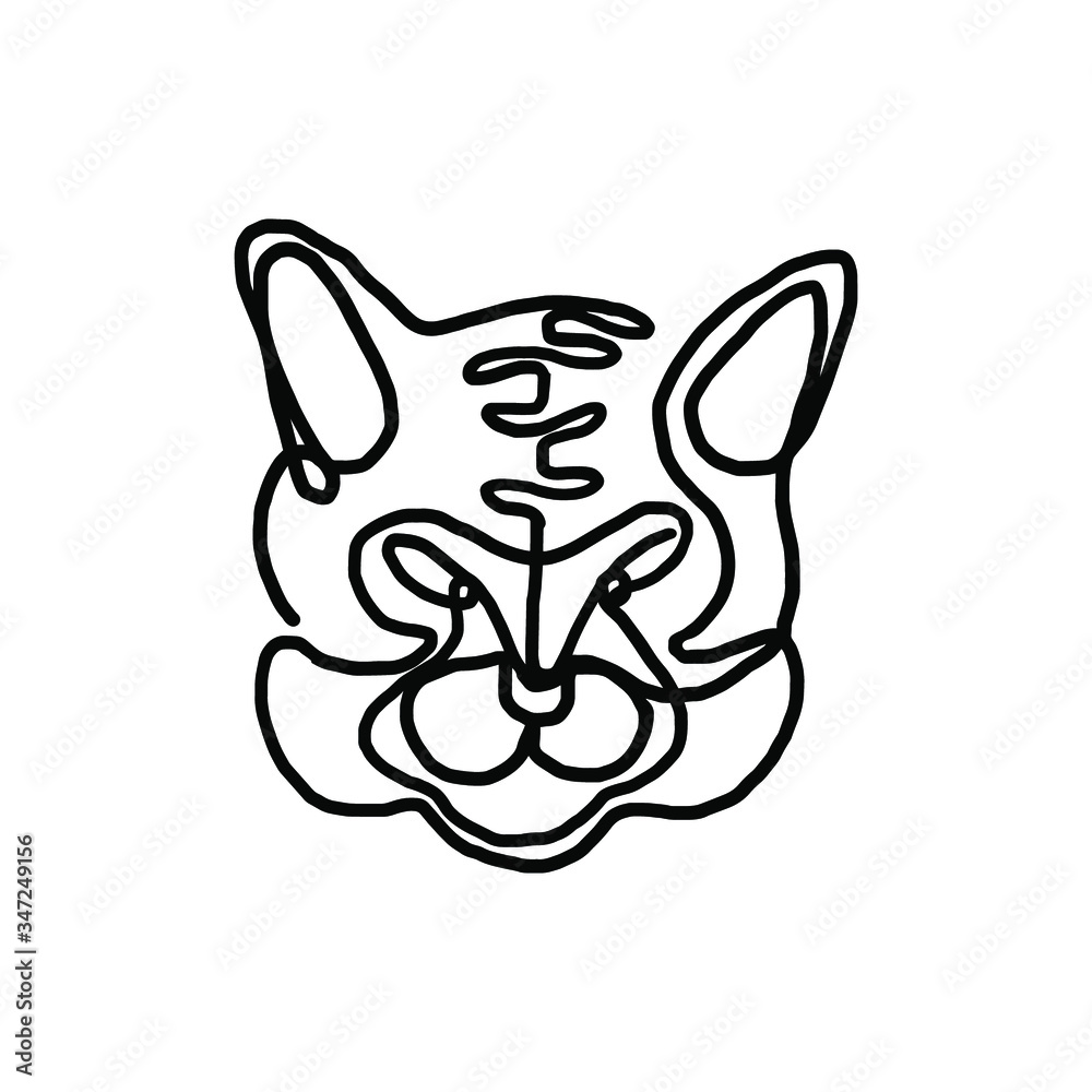 Obraz premium Vector - Continuous One Line Drawing Cat