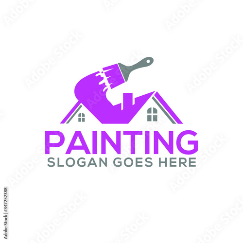 Painting logo and Property & Homes business logo design 