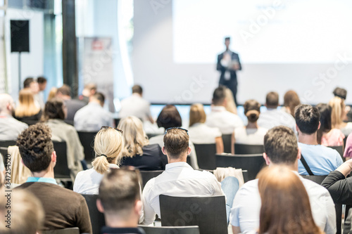 Fotografie, Obraz Male Business Speaker Giving A Talk At Business Conference Event.