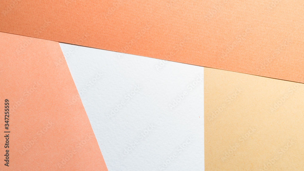 Color papers geometry shape composition background with white beige copper and brown color tones. Minimalism geometric flat lay backdrop. Top view Color papers geometry shape composition background with white beige copper and brown color tones. Minimalism geometric flat lay backdrop. Top view