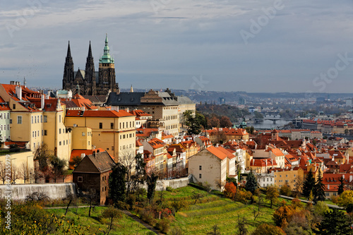 Panoramic view of old town Prague