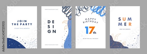 Set of abstract creative artistic templates. Universal cover Designs for Annual Report, Brochures, Flyers, Presentations, Leaflet, Magazine.