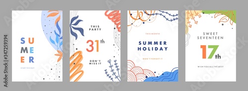 Set of abstract creative artistic templates. Universal cover Designs for Annual Report, Brochures, Flyers, Presentations, Leaflet, Magazine.
