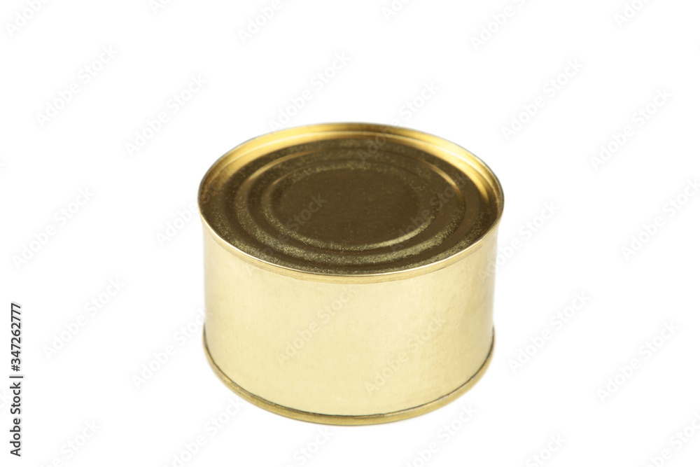 Closed Tin can on isolated white background. Closed Tin can on isolated white background.