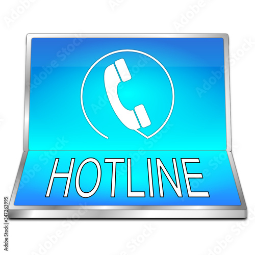 Hotline Button - 3D illustration