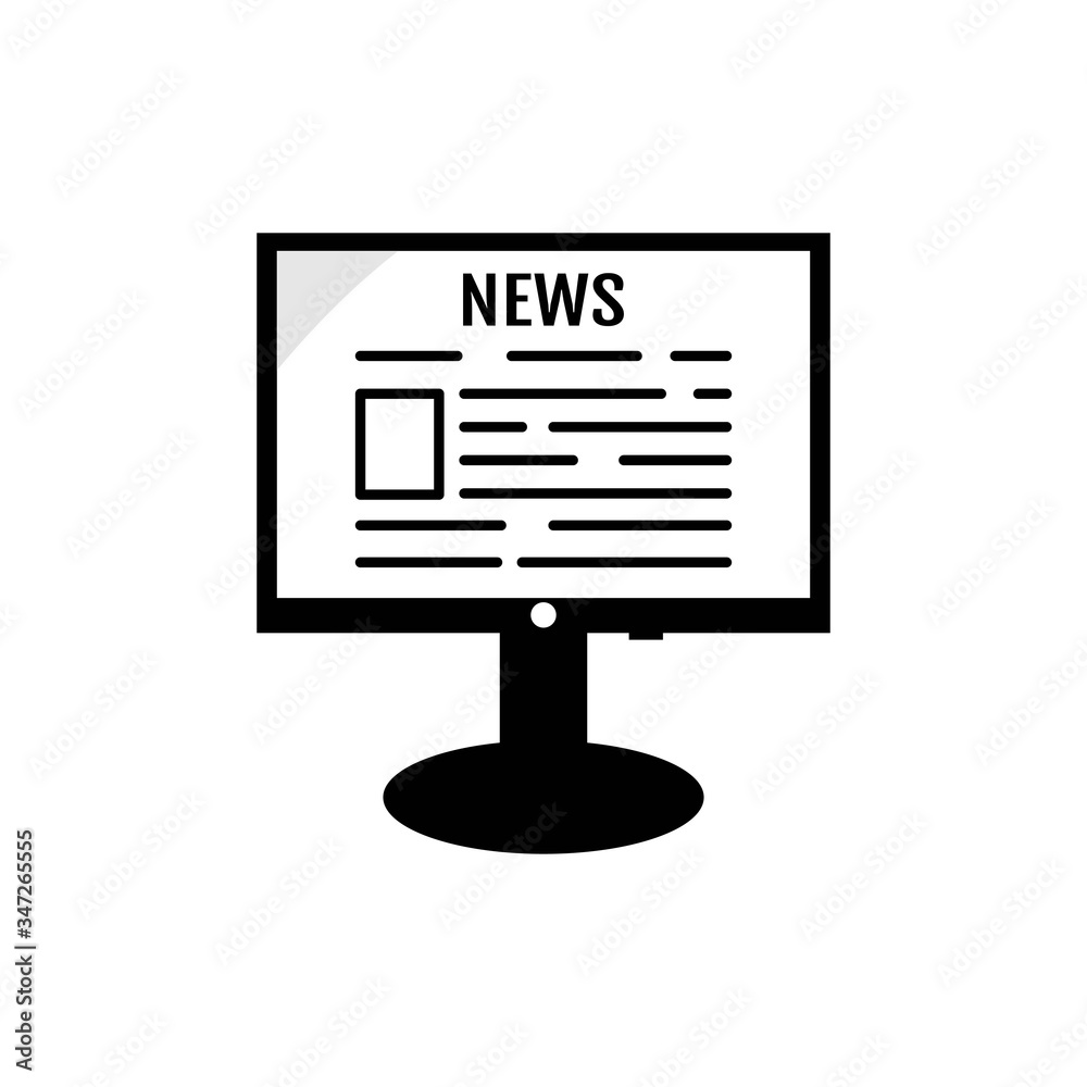 news in the monitor vector graphic design illustration