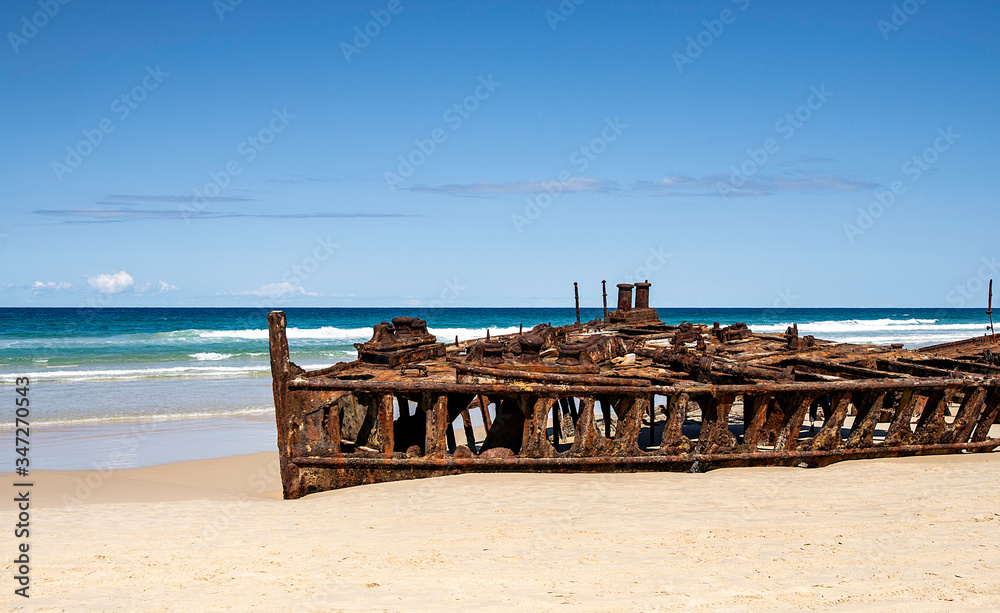 old boat on the beach