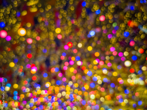 Colorful abstract bokeh lights background.Multi color bokeh background.