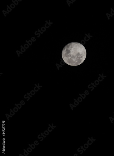 full moon over black
