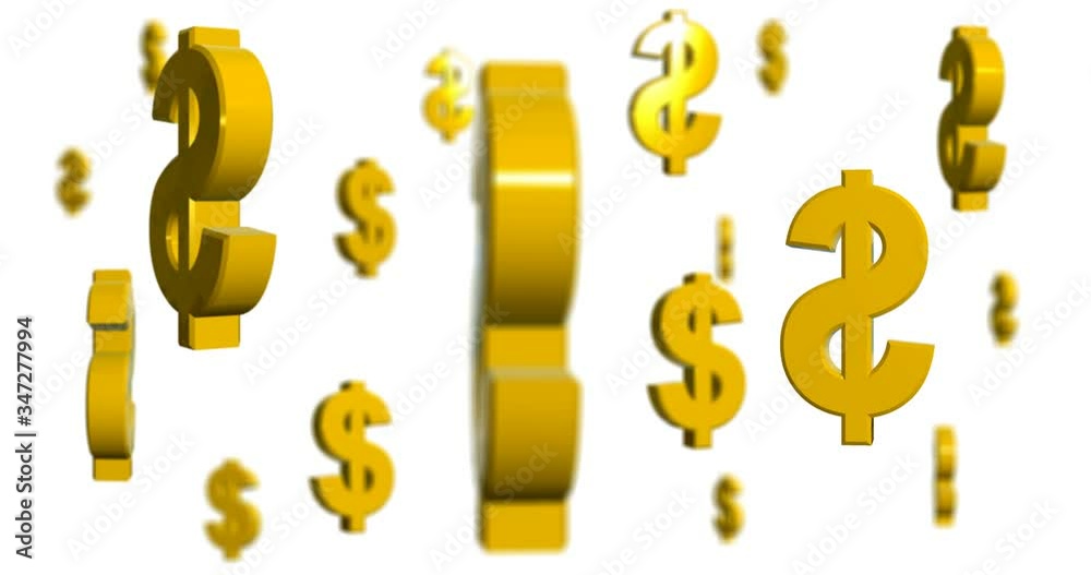 Golden dollar sign, Dollar Currency symbol of the movement. Dollar Sign rotates Looping With Luma Matte. Golden dollar sign, Dollar Currency symbol of the movement. Dollar Sign rotates Looping With Luma Matte.