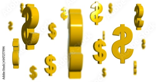 Wallpaper Mural Golden dollar sign, Dollar Currency symbol of the movement. Dollar Sign rotates Looping With Luma Matte. Torontodigital.ca