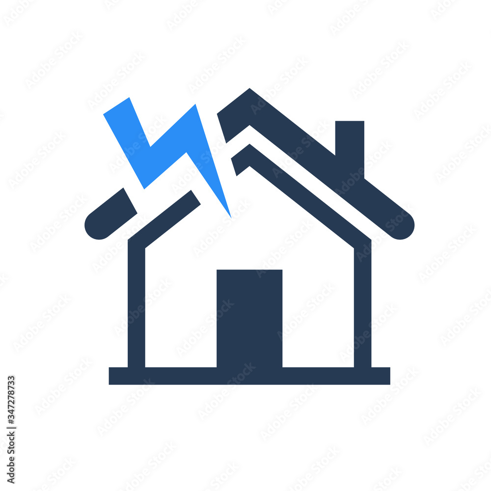Home thunderstorm icon Home thunderstorm icon