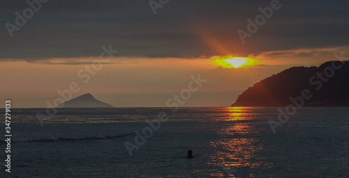 sunset over the ocean