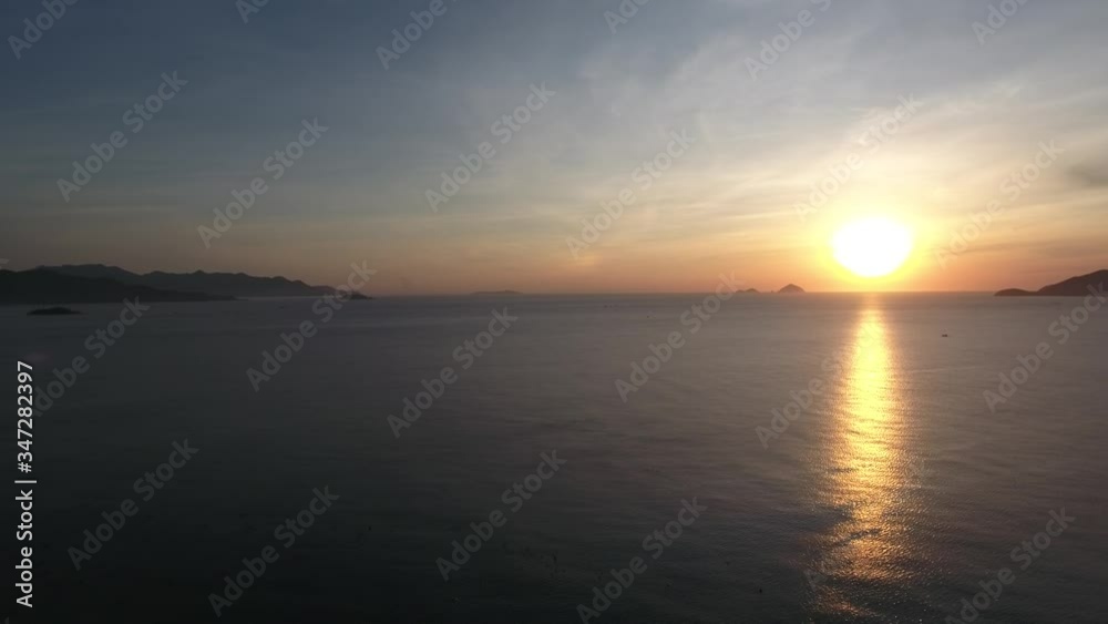 Aerial early morning view of Tran Phu beach Nha Trang, Khanh Hoa, Vietnam Aerial early morning view of Tran Phu beach Nha Trang, Khanh Hoa, Vietnam