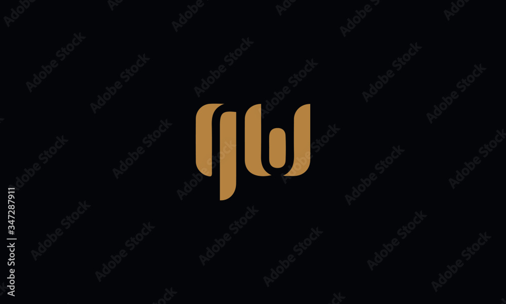 QW Letter Logo Design Template Vector Minimal QW Letter Logo Design Template Vector Minimal