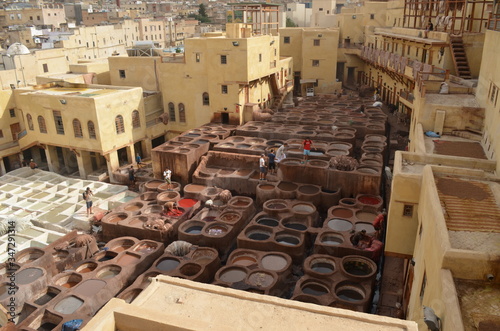 leather tanneries in fes, morocco