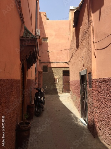 narrow street in morocco