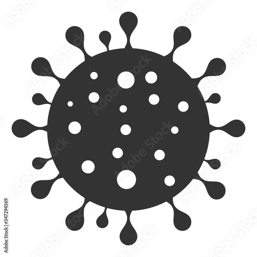 Vector coronavirus flat icon. Vector pictograph style is a flat symbol coronavirus icon on a white background.