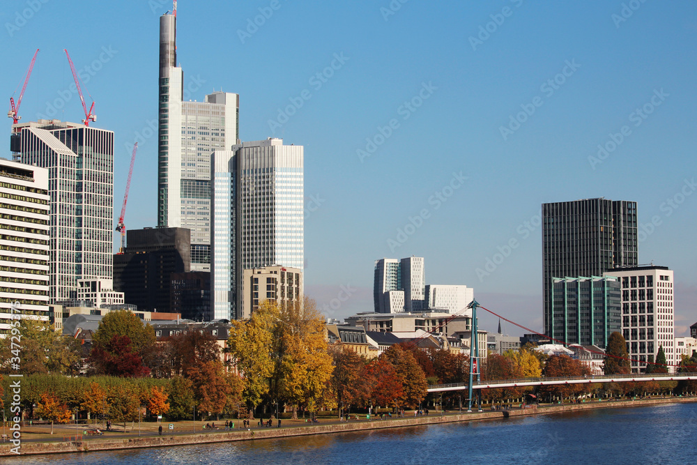Downtown in Frankfurt in the city center, Germany Downtown in Frankfurt in the city center, Germany