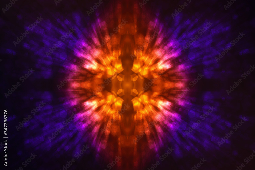 Kaleidoscope color defocused bokeh pattern as abstract background. Kaleidoscope color defocused bokeh pattern as abstract background.