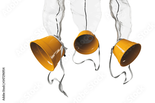 oxygen masks on a white background / 3D illustration photo