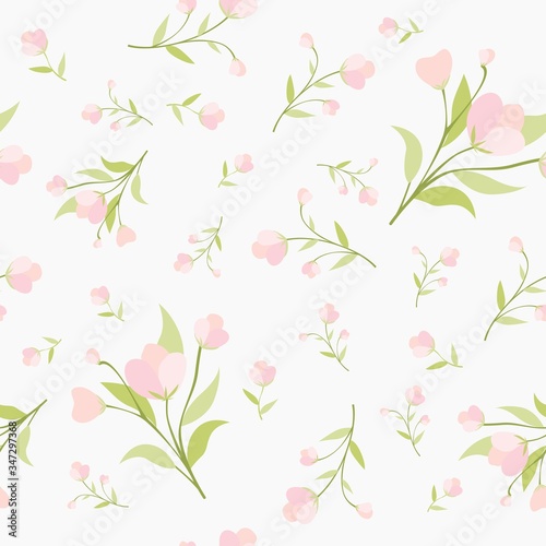 wallpaper seamless vintage flower pattern on brown background