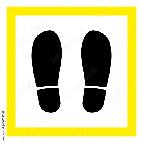 Vector stand here flat icon. Vector pictograph style is a flat symbol stand here icon on a white background.
