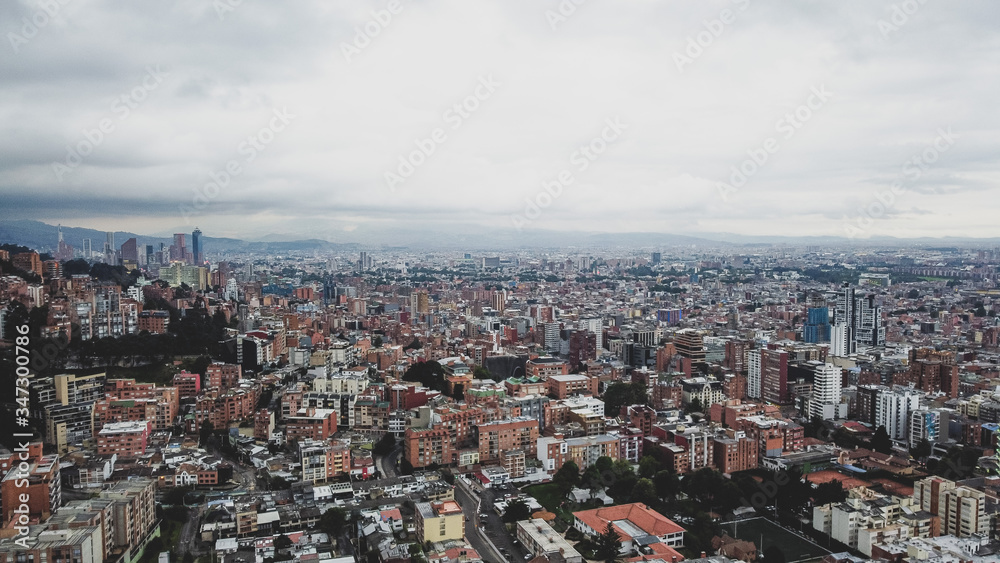 aerial view of the city, Bogota 