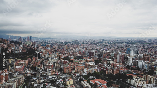 aerial view of the city, Bogota 