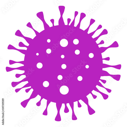 Vector herpes virus flat icon. Vector pictograph style is a flat symbol herpes virus icon on a white background. photo