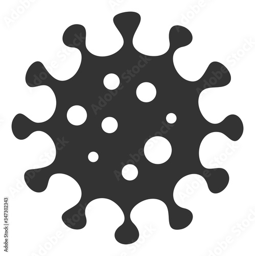 Vector virus cell flat icon. Vector pictograph style is a flat symbol virus cell icon on a white background.