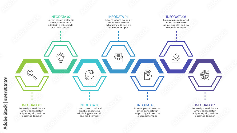 Business data visualization. Process chart. Elements of graph, diagram ...